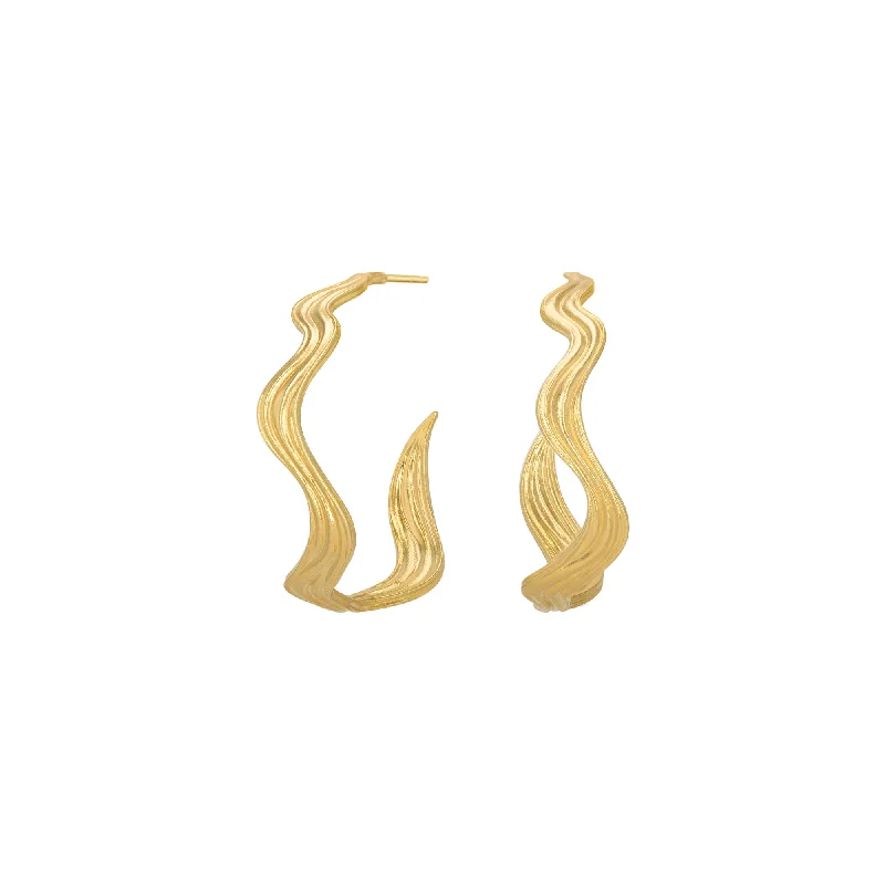 The World Gold Plated Hoops