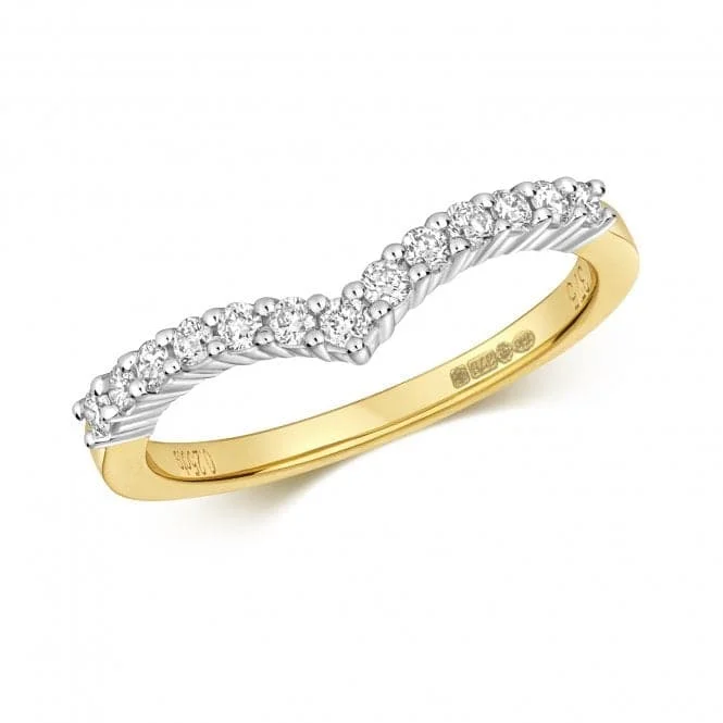 Diamond Jewellery 9K Gold Diamond Wishbone Ring RD143