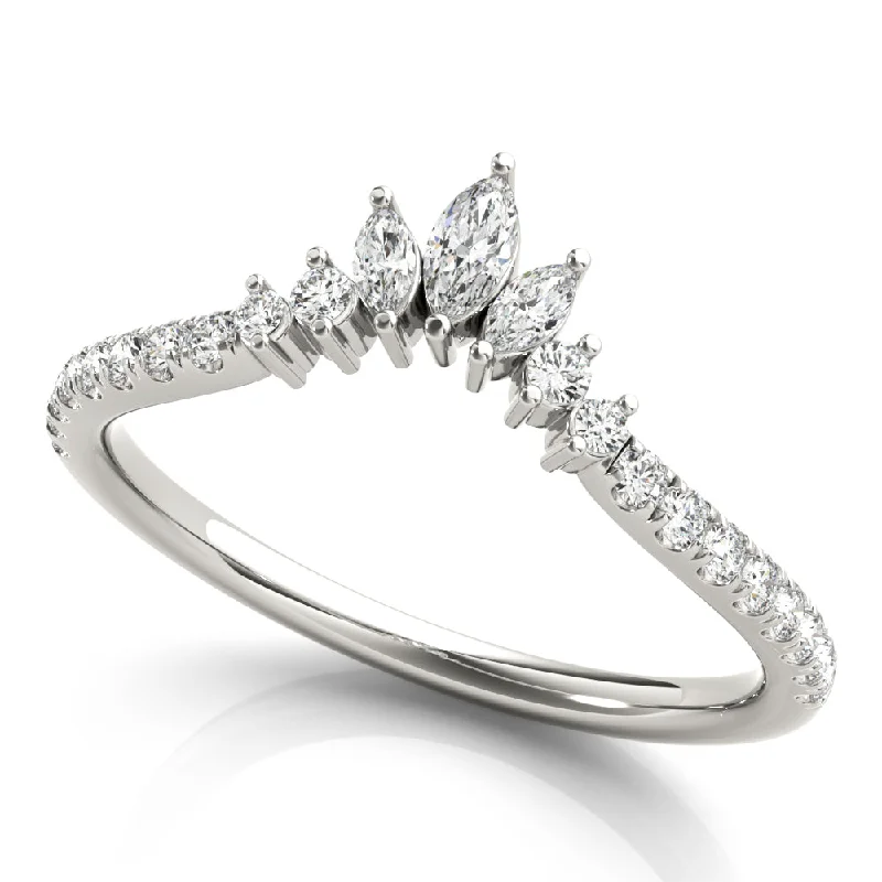 Willa Women's Diamond Chevron Wedding Ring