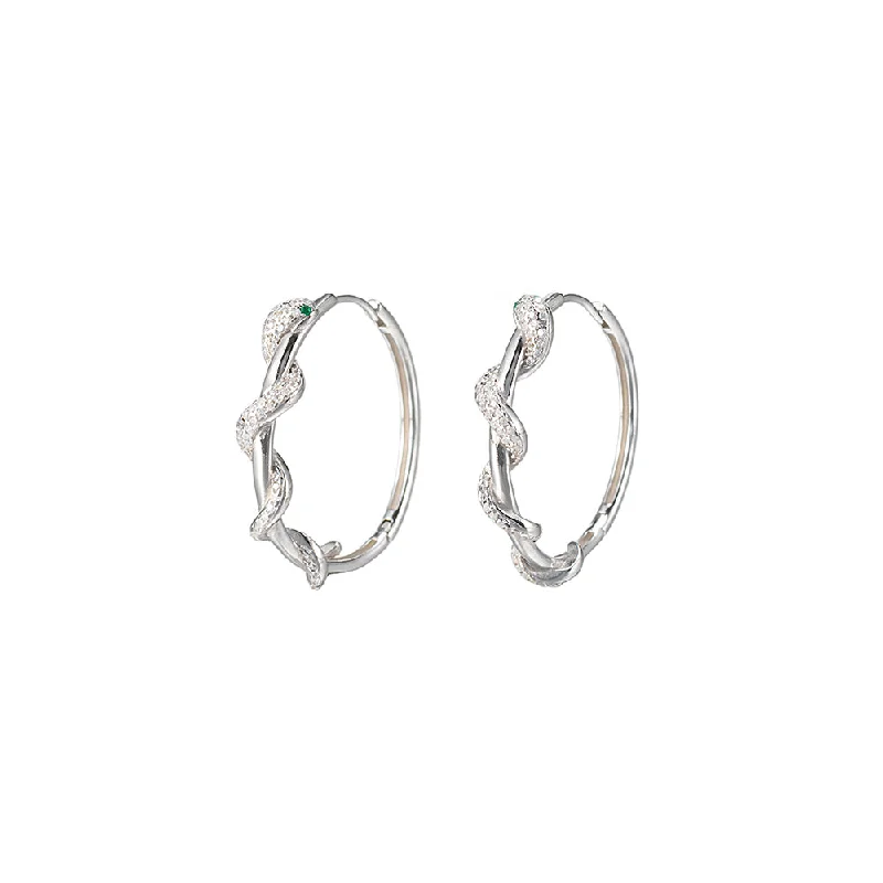 Snake Hoop Earrings