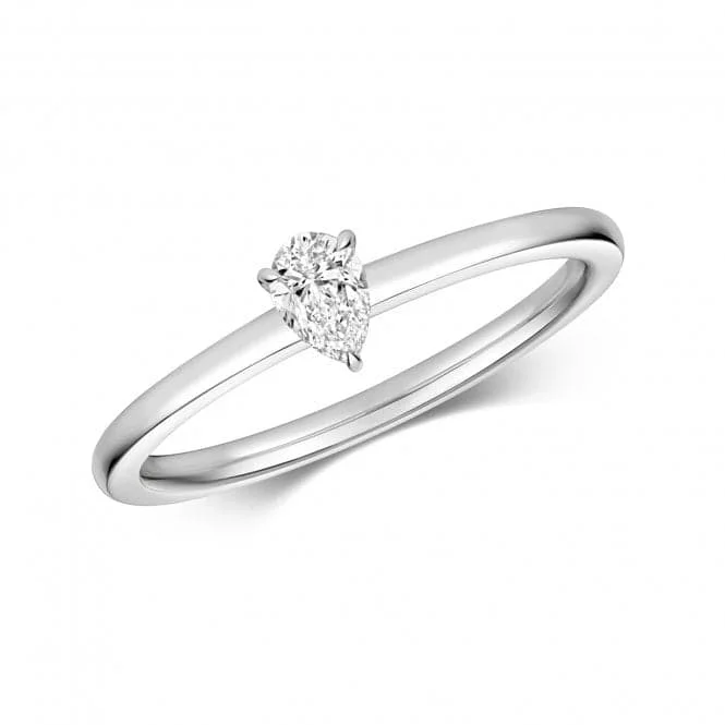 Diamond Pear Shape Solitaire Ring RDQ279W