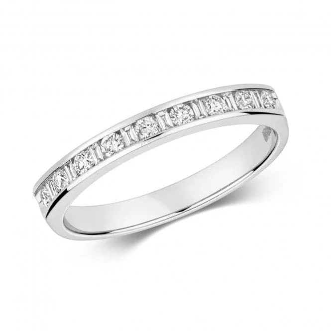 Diamond Jewellery 9ct Half Eternity Ring in White Gold - 0.27CT RD185W