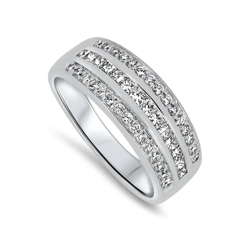 0.75ct Diamond Cluster Ring in 18ct White Gold