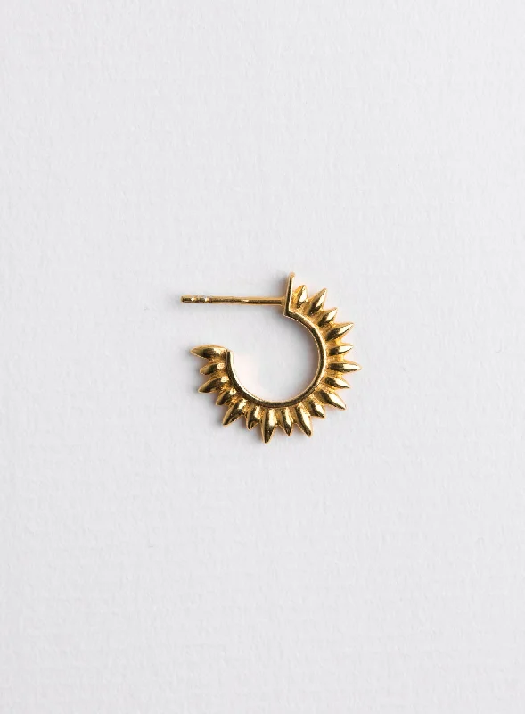 Mini sun 14K Gold Plated Hoop