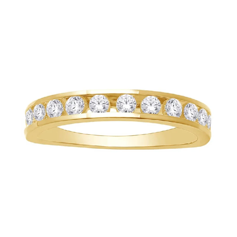 14K 0.46-0.53CT D-LADIES BAND