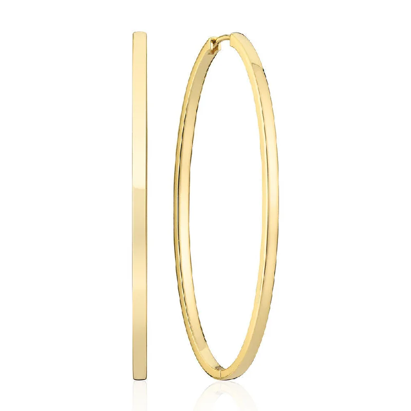 Ellisse Pianura Grande 18K Gold Plated Hoops