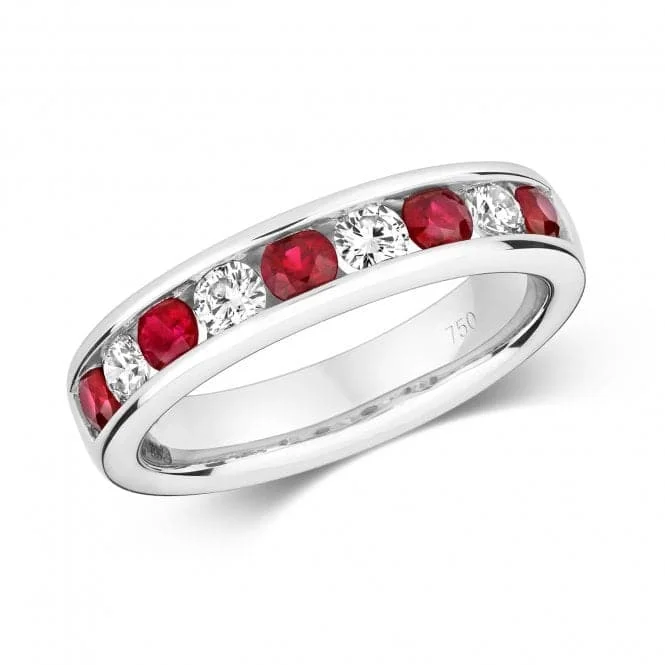 Diamond Eternity With Ruby Ring RDQ404WR