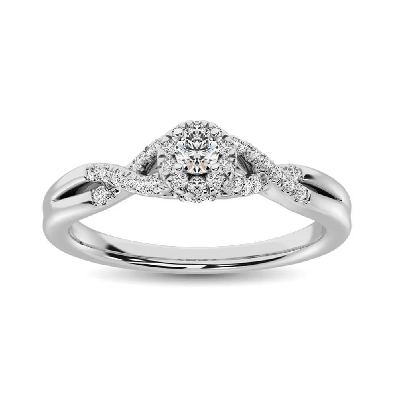 Diamond 1/4 ct tw Round Cut Engagement Ring