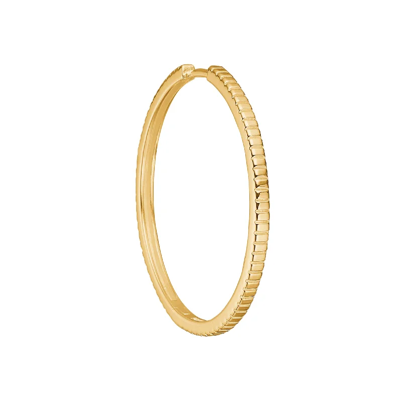 Pinstripe large 18K Gold Plated Hoop