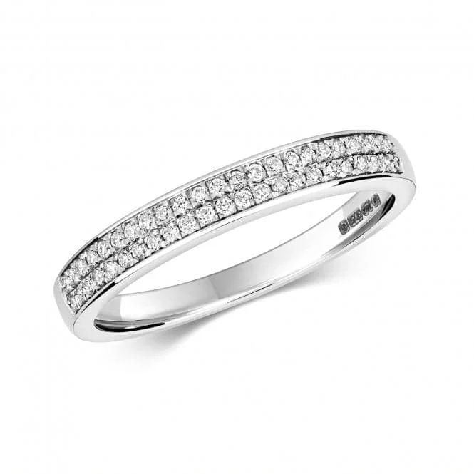 Diamond Jewellery 2-Row White Gold Rings RD396W