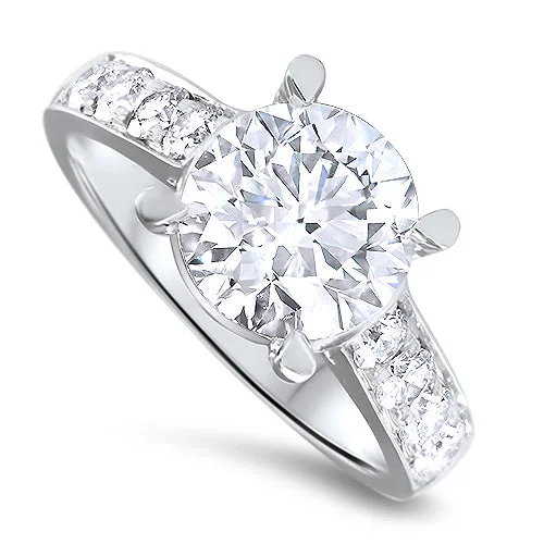 2.41ct Diamond Engagement Ring D Colour VVS1 Clarity in 18ct White Gold