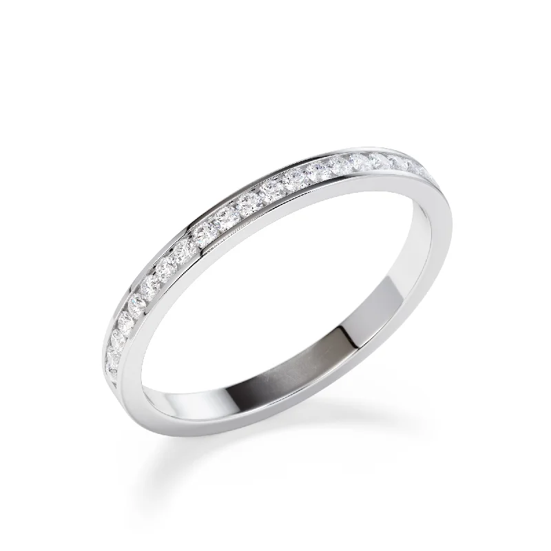 2mm Channel Set Round Diamond Eternity Ring