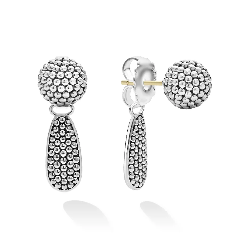 Signature Caviar Caviar Beaded Front-Back Drop Earrings