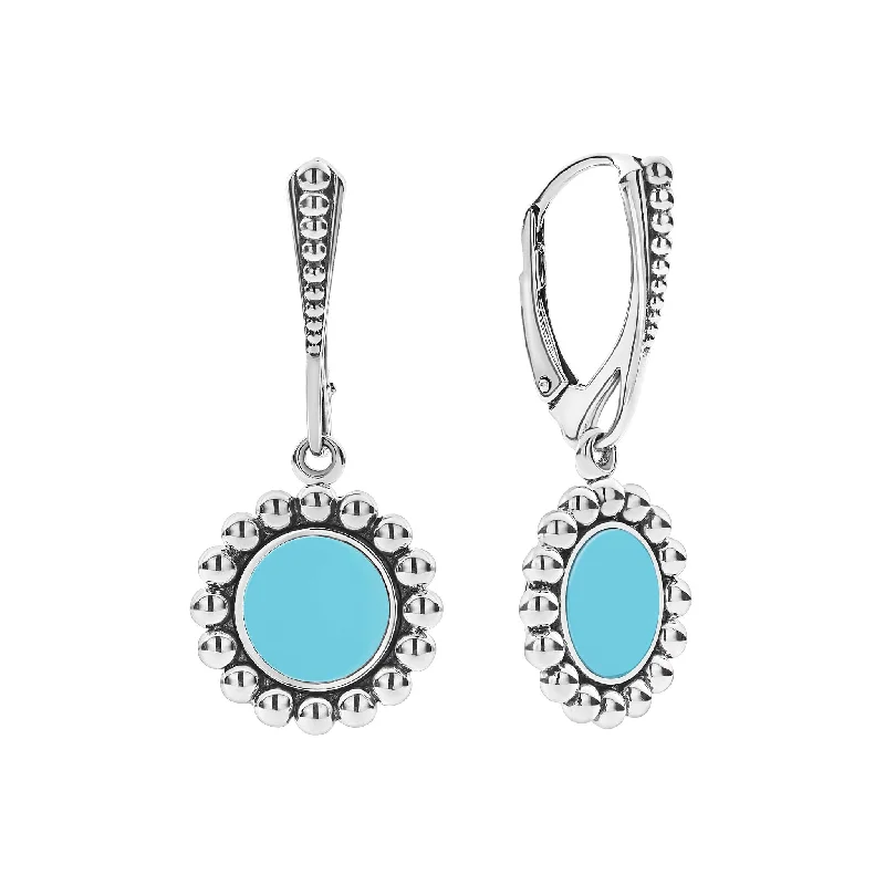 Maya Small Ceramic Circle Drop Earrings