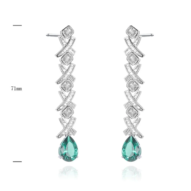 SME541340 - S925 Silver Earrings - Dangle Earrings