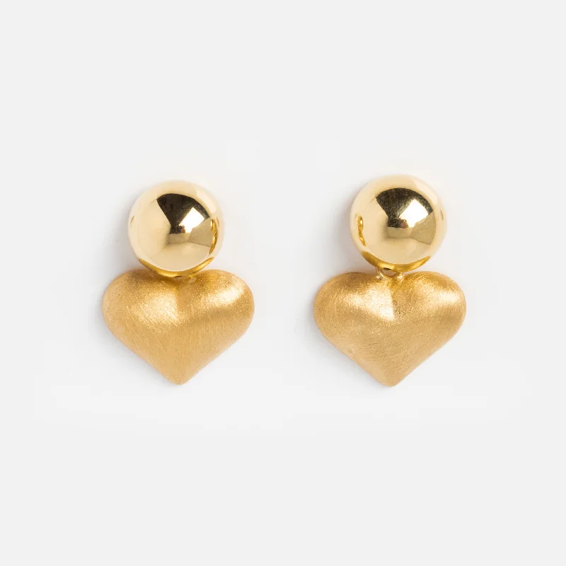 Heart Drop of Love Studs