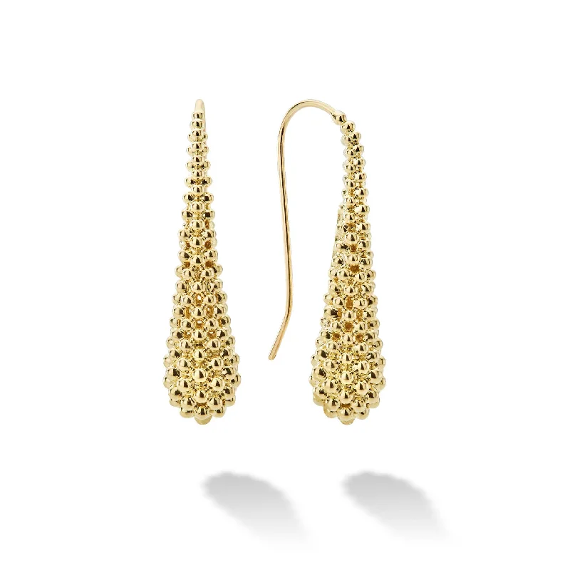 Caviar Gold 18K Gold Caviar Drop Earrings