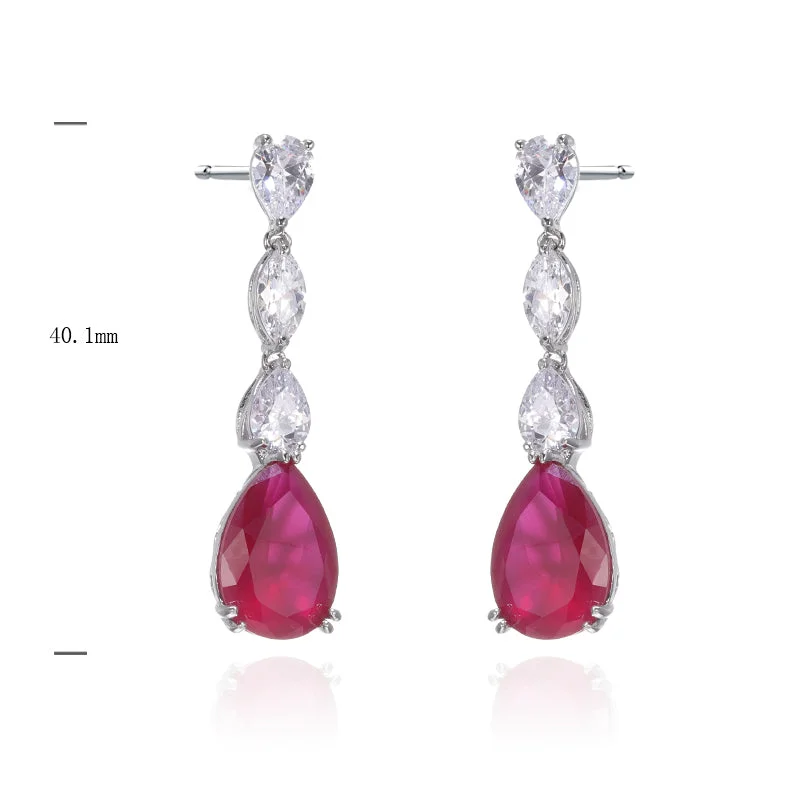 SME542307 - S925 Silver Earrings - Dangle Earrings