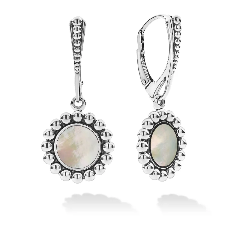 Maya Small Mother of Pearl Circle Drop Earrings