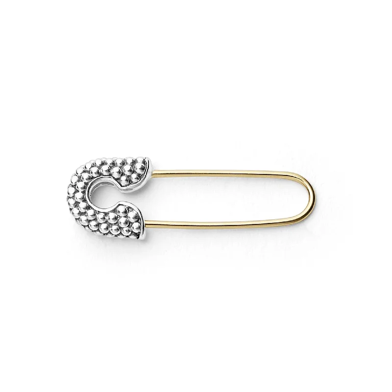 KSL Two-Tone Safety Pin Earring