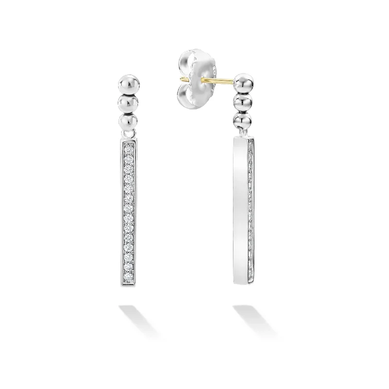 Caviar Spark Linear Diamond Earrings