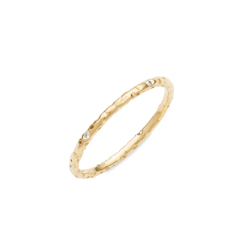 Cosmic Landscape 01 Band 18K Gold Ring w. Diamonds