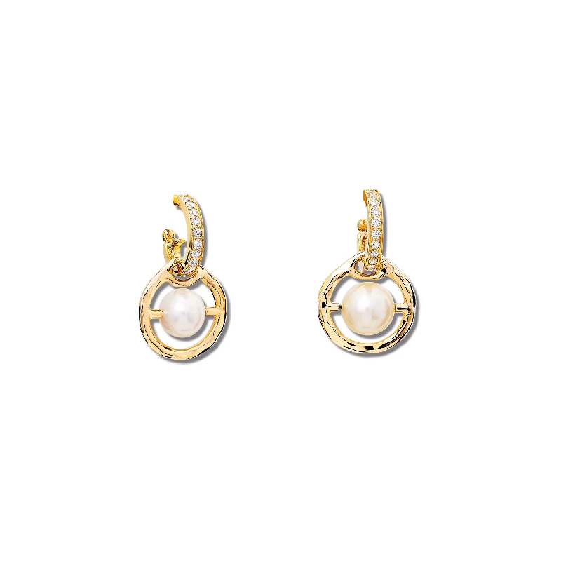 Archipelago Earring Drops Yellow Gold - Pearl