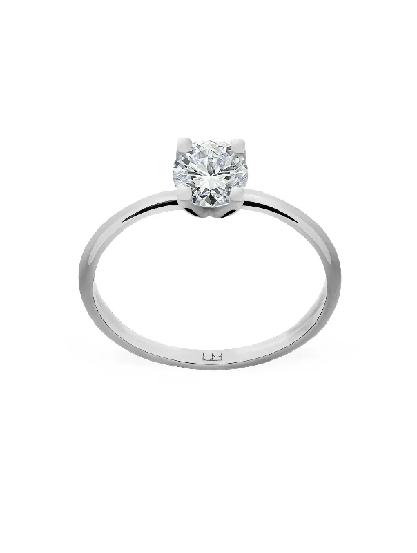 Promise N°3 18K White Gold Ring w. Diamond