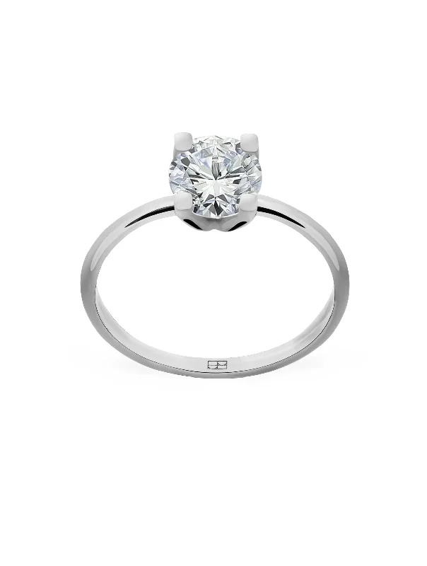 Promise N°5 18K White Gold Ring w. Diamond