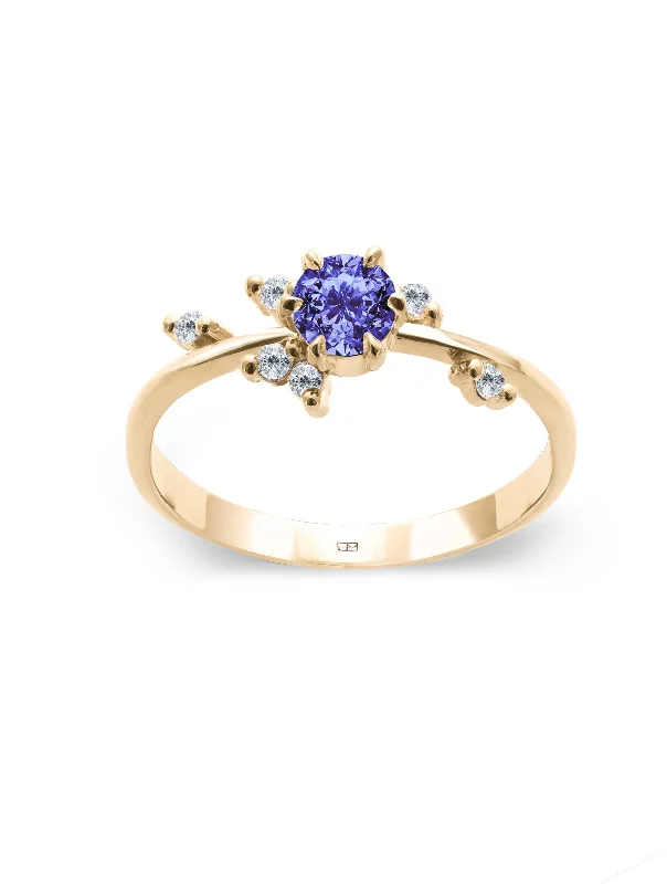 Your Way N°2 18K Gold Ring w. Tanzanite & Diamonds