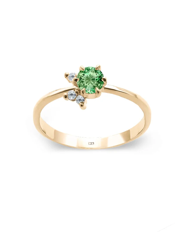 Your Way N°4 18K Gold Ring w. Tsavorite & Diamonds