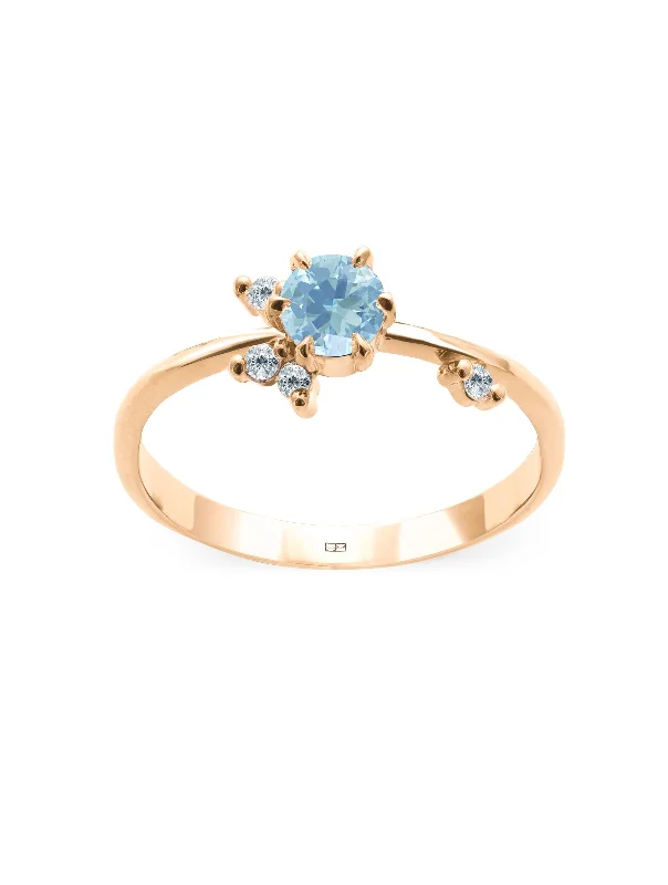 Your Way N°8 18K Gold Ring w. Topaz & Diamonds