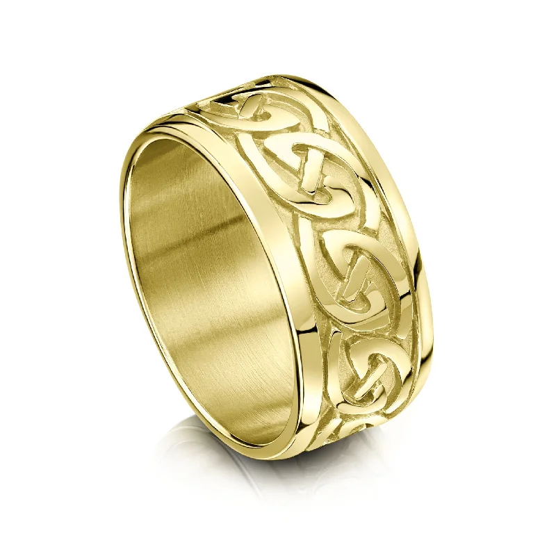 Celtic Knotwork Dress Ring in 18ct Yellow Gold