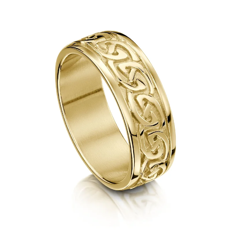 Celtic Knotwork Ring in 9ct Yellow Gold