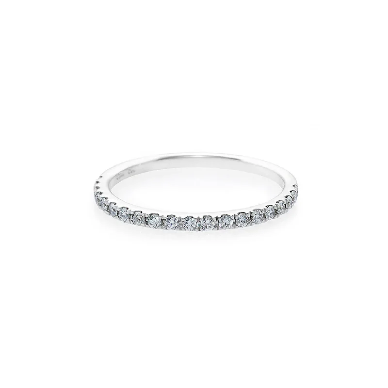 Thin Diamond Ring in White Gold