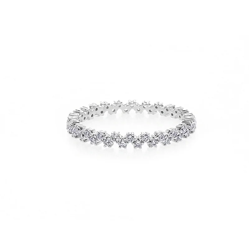 Full Eternity Diamond Ring in White Gold