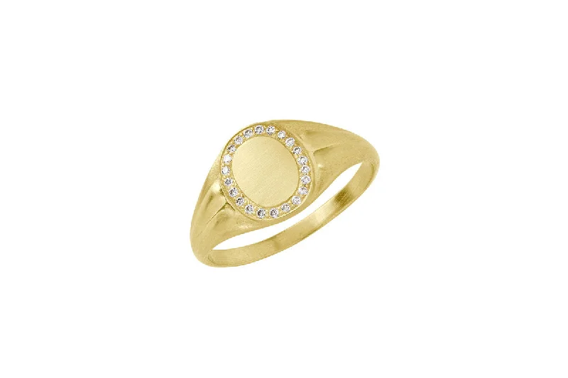 Avalon Pavé 18K Gold Ring w. Diamond