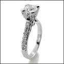 Engagement 0.75 Round center Ca dral Setting Cubic Zirconia Cz Ring