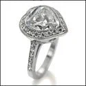 Engagement Heart Shape 2 Ct Pave Cubic Zirconia Cz Ring