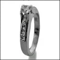 Engagement Tiny 0.30 Ct Round Center Channel Bridge Cubic Zirconia Cz Ring