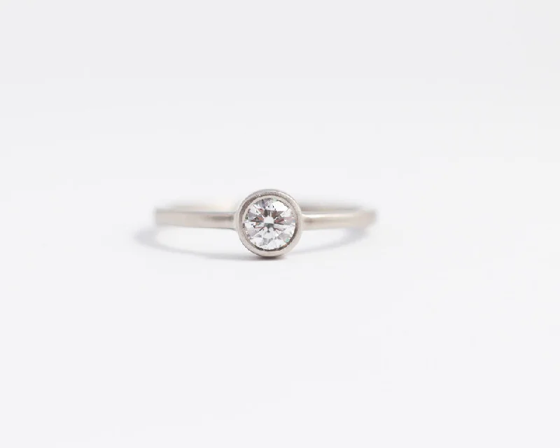 Ethical Bezel Set Diamond Ring Platinum