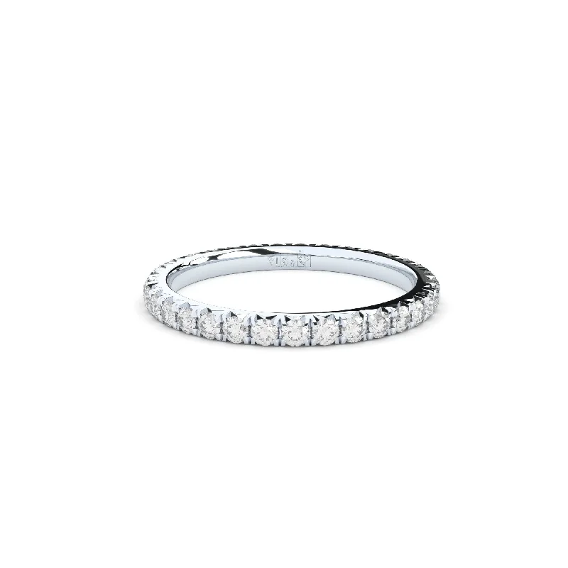 Grace 17mm Eternity 14K Whitegold Ring w. Lab-Grown Diamonds