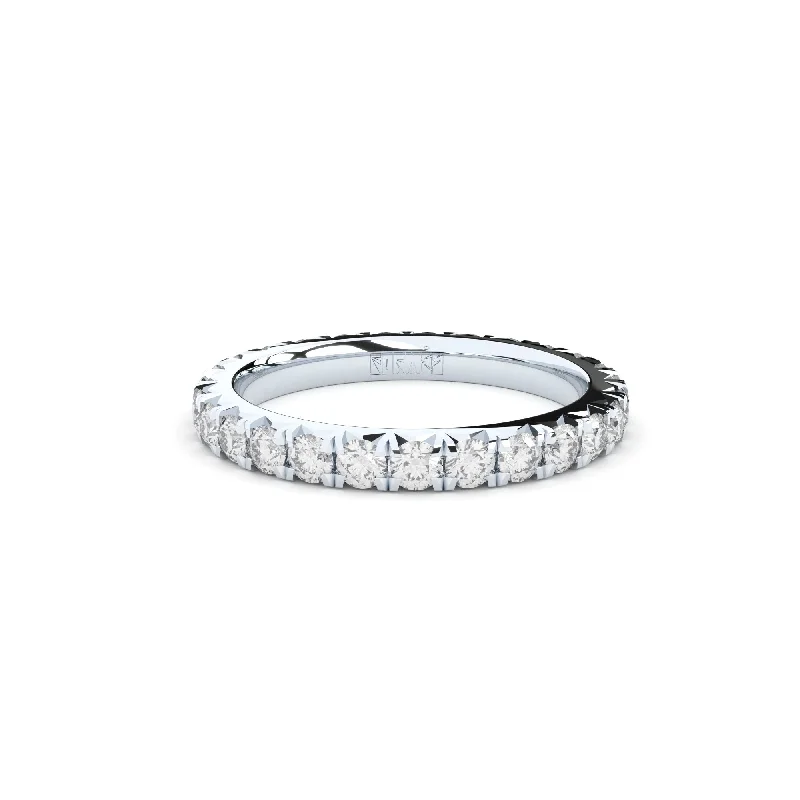 Grace 22mm Eternity 14K Whitegold Ring w. Lab-Grown Diamonds