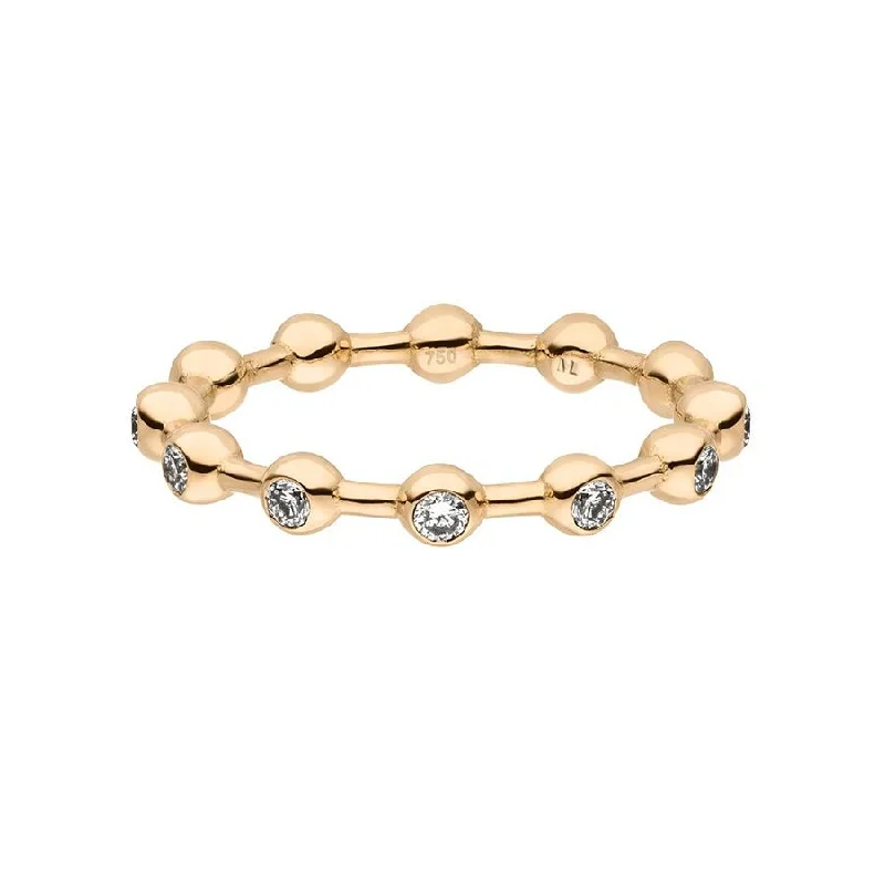 Cosmic Infinity 18K Gold Ring w. Lab-Grown Diamonds