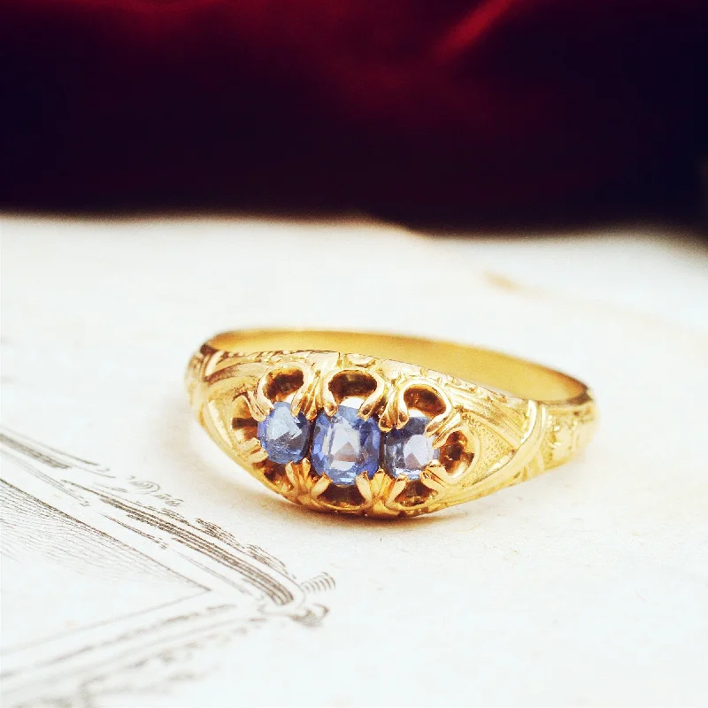 Memorably Beautiful Antique Natural Sapphire Ring