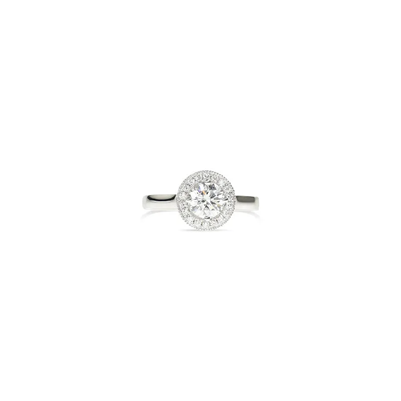 Round Diamond Ring with Halo