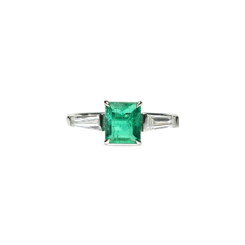 Emerald Ring with Tapers