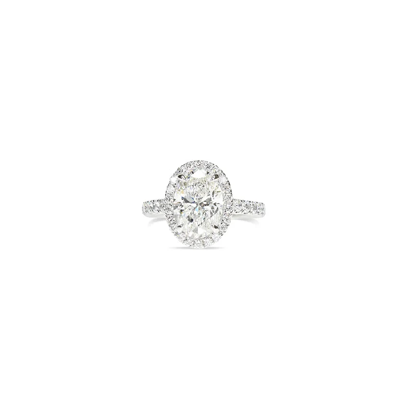 Oval Diamond Ring with Halo