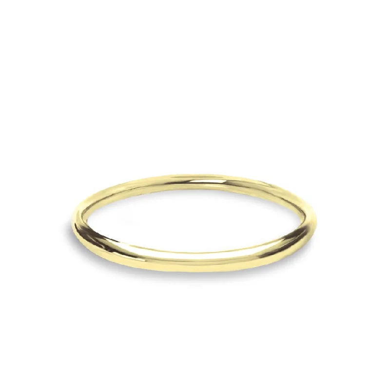 - Petite Plain Wedding Ring 18k Yellow Gold