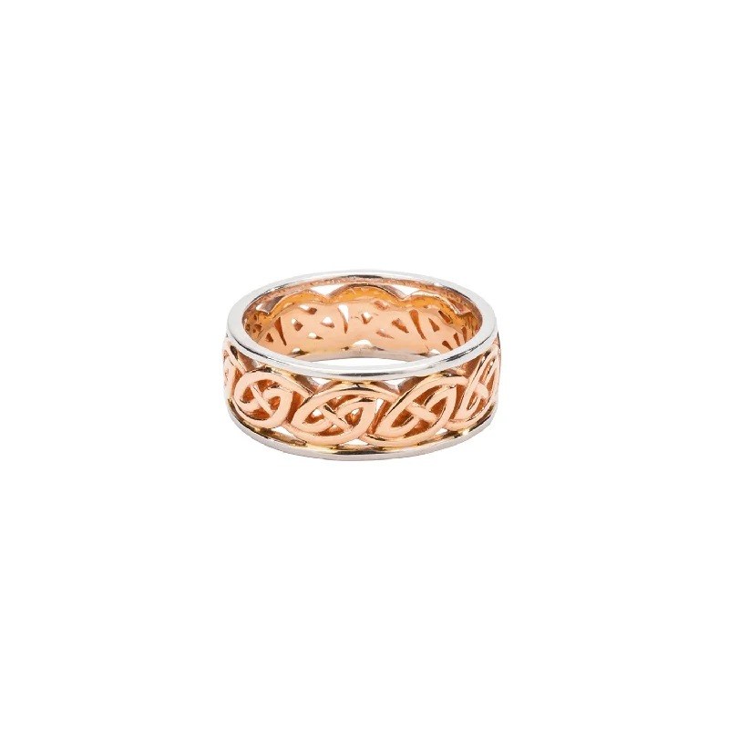 Rose Gold with White Gold Rails Window to the Soul 'Ness' Ring - Custom Order